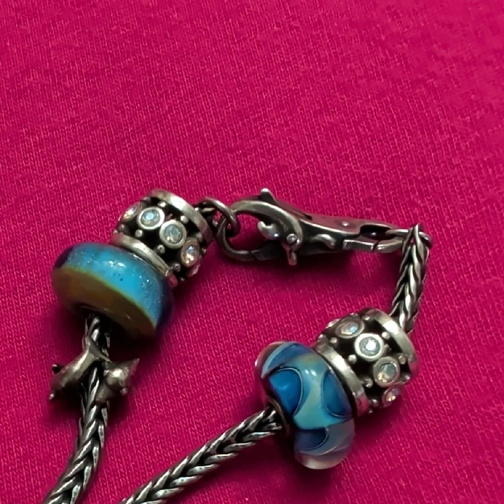 Trollbeads Sterling Silver Dolphin Bracelet.